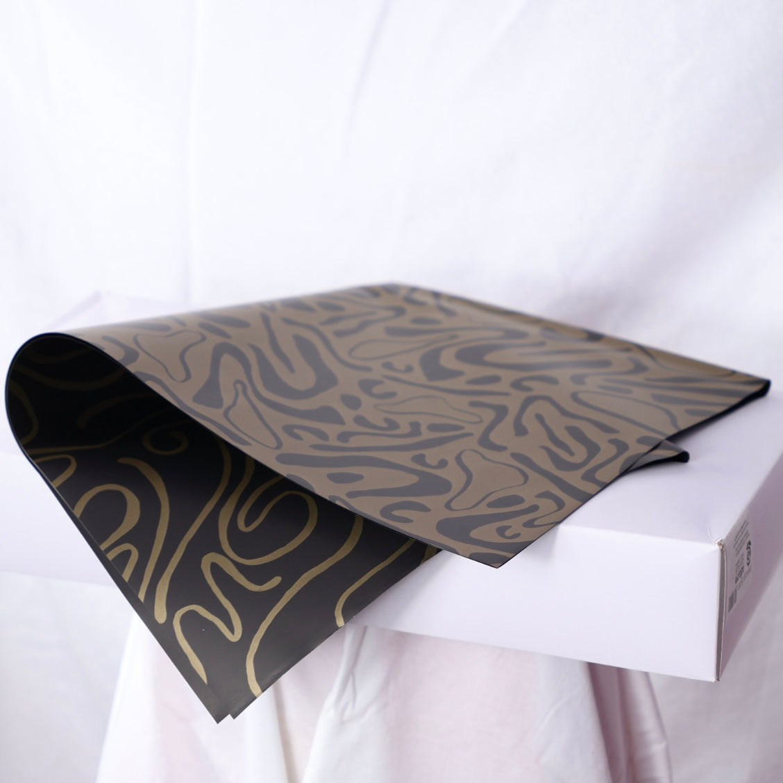 Hârtie Neagră Aurie cu Model pentru Buchet