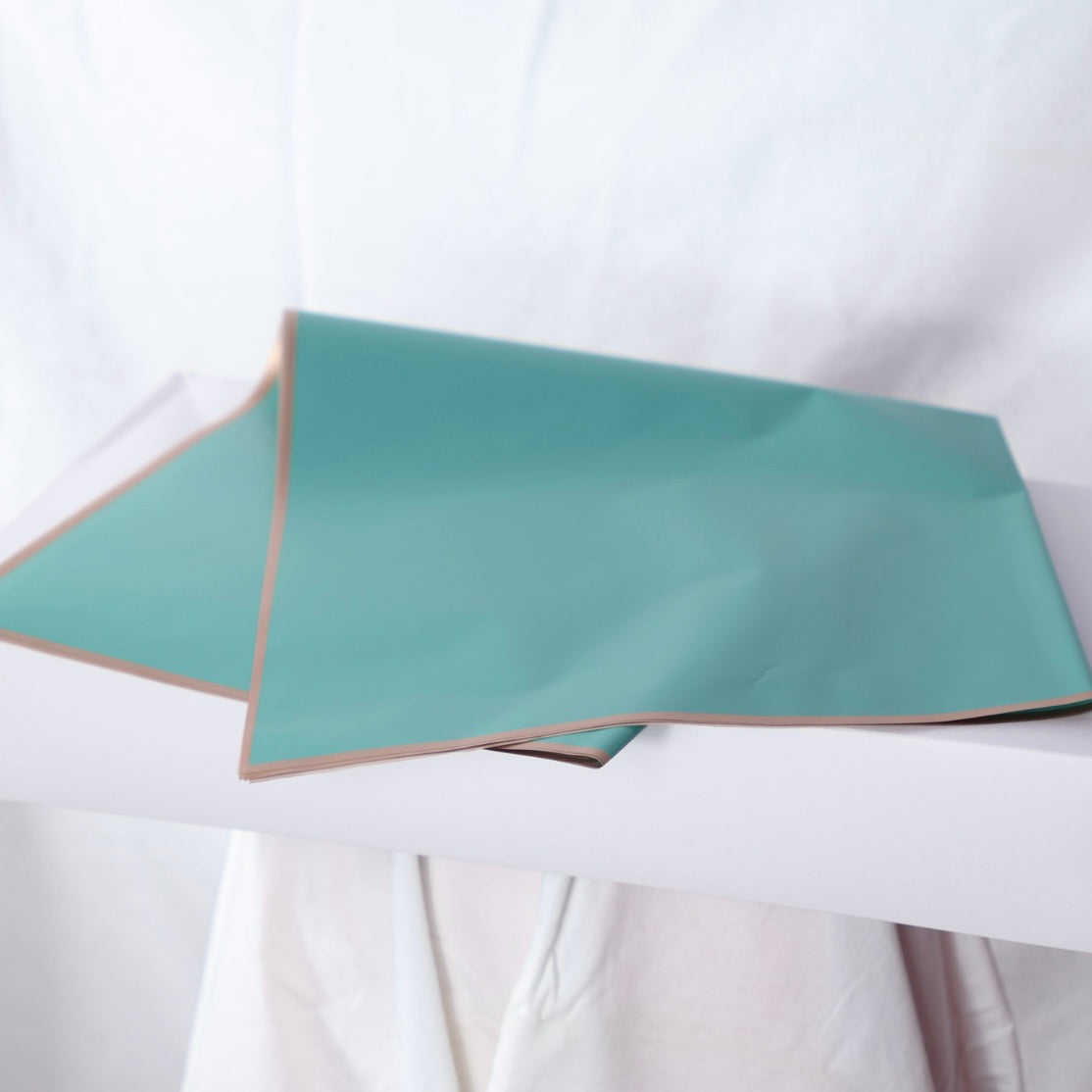 Hârtie Turcoaz Aurie pentru Buchet