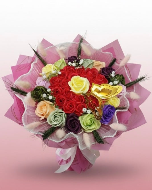 🦋 MODELUL „BUCHETUL CURCUBEU” DE SAPUN MULTICOLOR 🎨