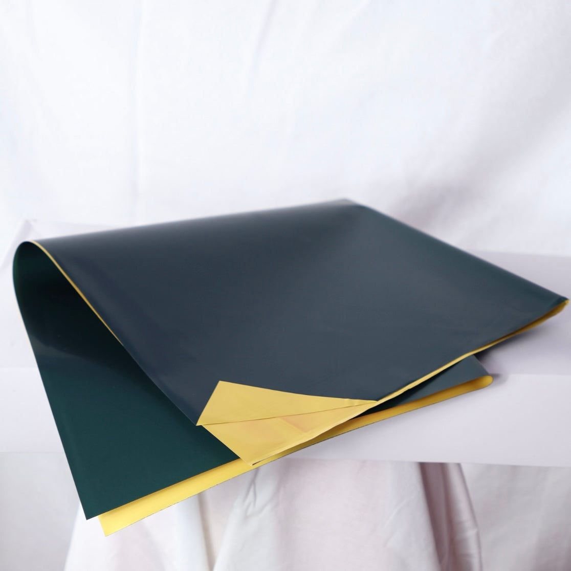 Hârtie Verde Smarald Aurie pentru Buchet